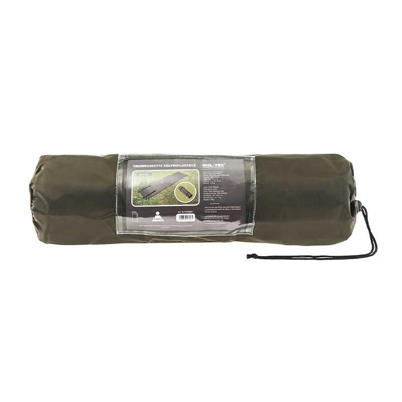 Тактический самонадувной матрас/коврик Mil-Tec 186 х 53 х 2,5см с сумкой олива (14420001) large popup