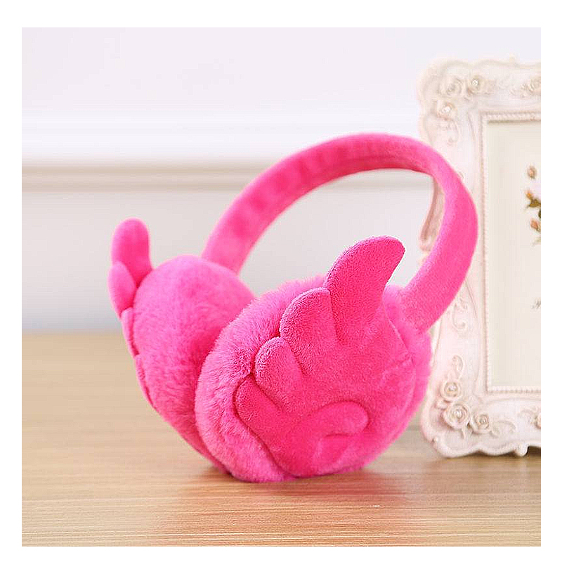 Теплі дитячі навушники рожеві (F1141) large popup