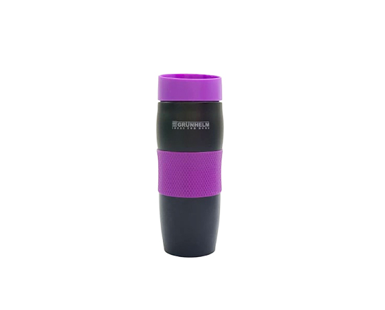Термокружка Grunhelm з силіконовою накладкою фіолетовий 380 мл (GTC105) - 8976 large popup