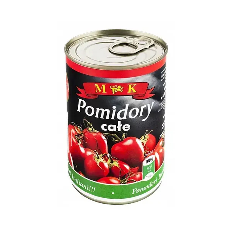 Томати (помідори) M||||K цільні очищені у власному соку консервовані, 400 г large popup