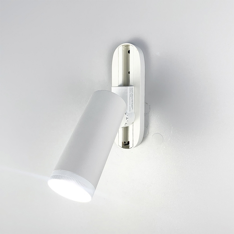 Трековий світильник з лінзою в білому кольорі large popup