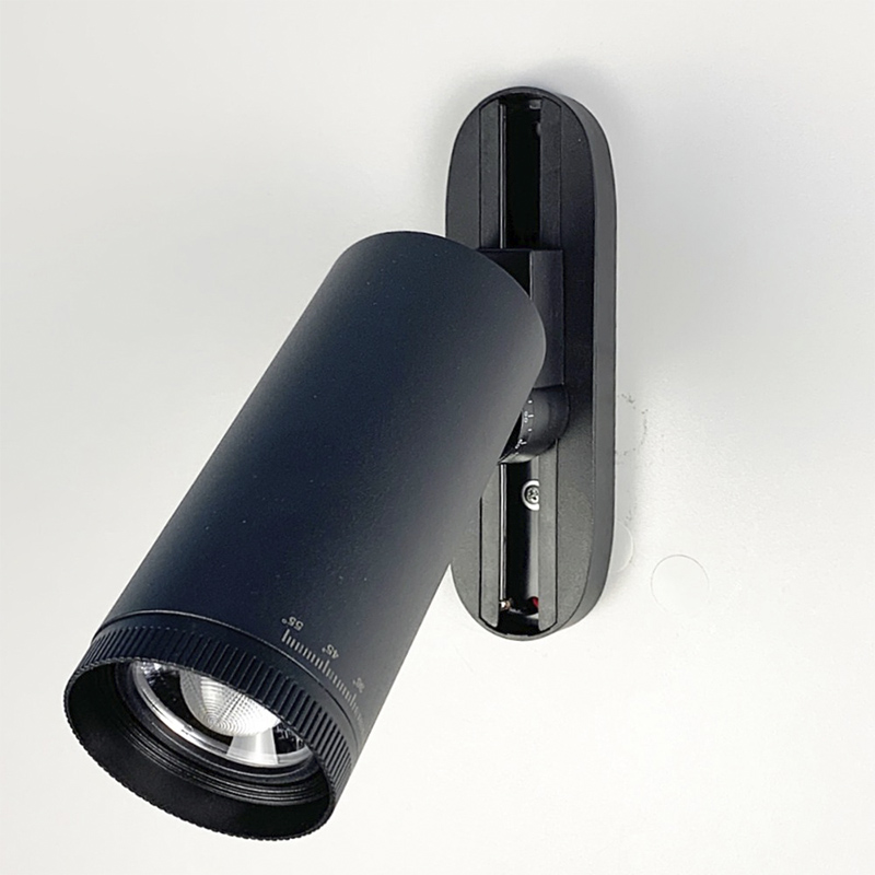 Трековий світильник з лінзою в чорному кольорі large popup