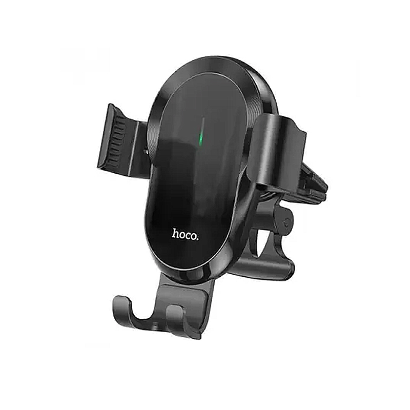 Тримач для телефону HOCO CA105 Guide three-axis linkage wireless charging car holder Black large popup