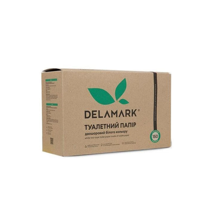 Туалетний папір DelaMark 2 шари 150 відривів 6 рулонів (331045) large popup