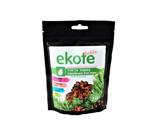 Удобрение Екот для  туй и хвойних растений 4-5 мес,  250г (308) large popup