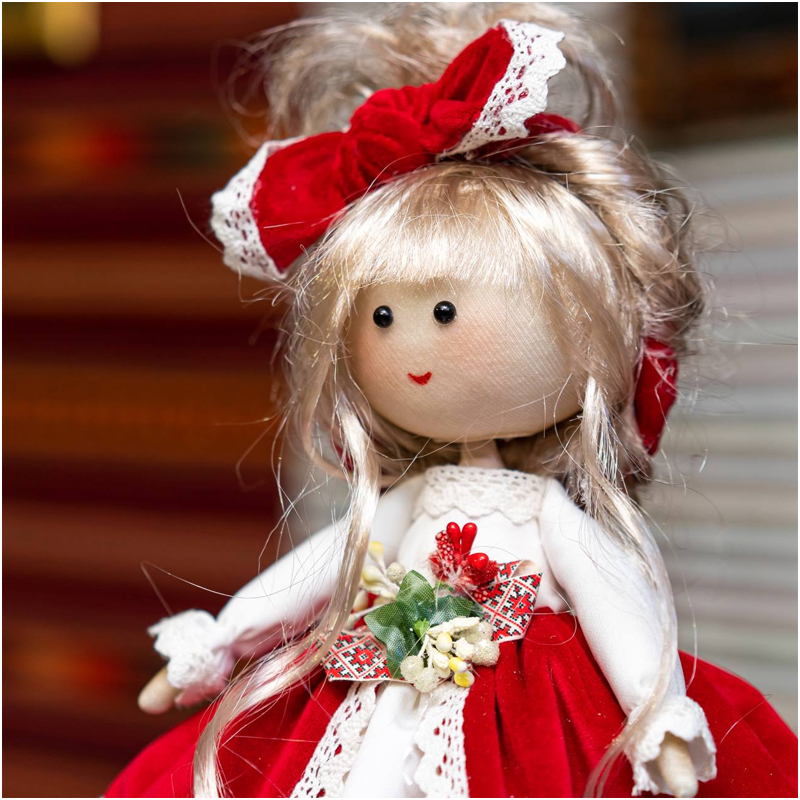 Лялечка українка ручної роботи в красивому платтячку, 33 см (3106) - 48419 large popup