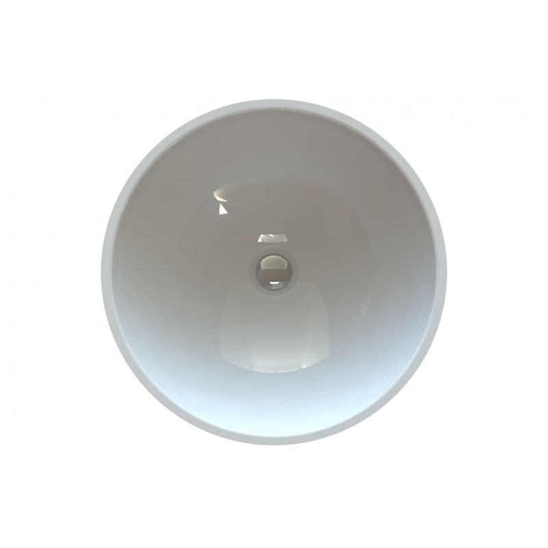 Умивальник «Камелія» Білий А100, круглий, на стільницю, литий мармур (147) large popup