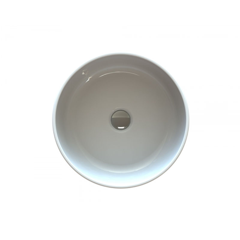 Умивальник «Сакура» Білий А100, круглий, на стільницю, литий мармур (177) large popup