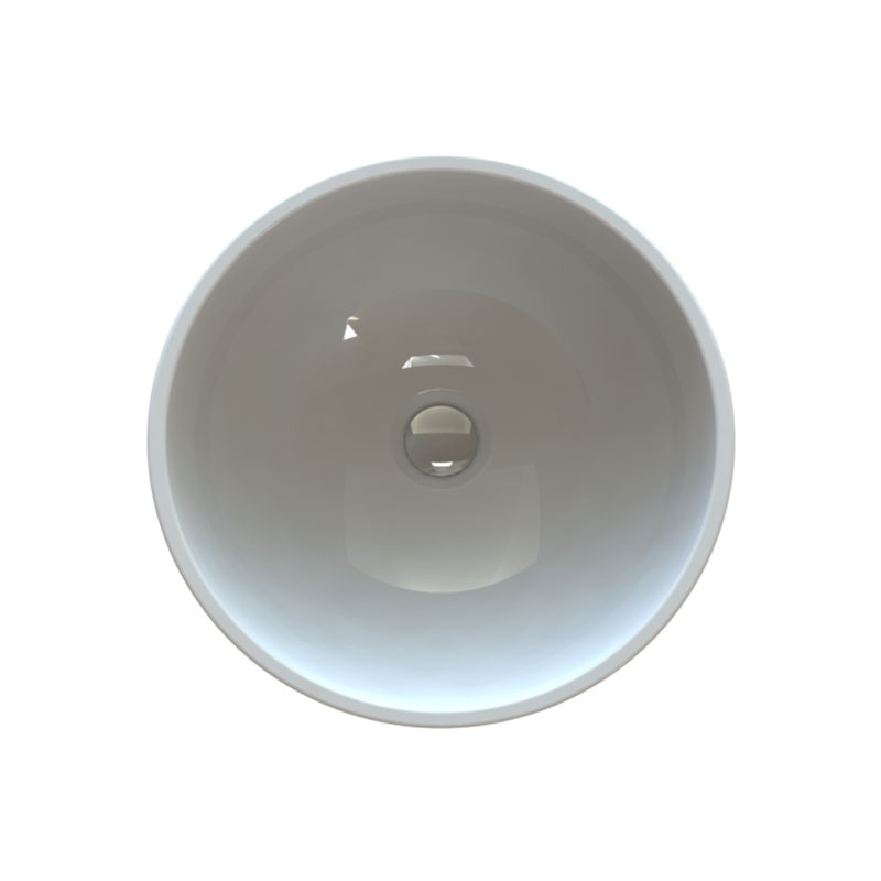 Умивальник «Селена» Білий А100, круглий, на стільницю, литий мармур (104) large popup