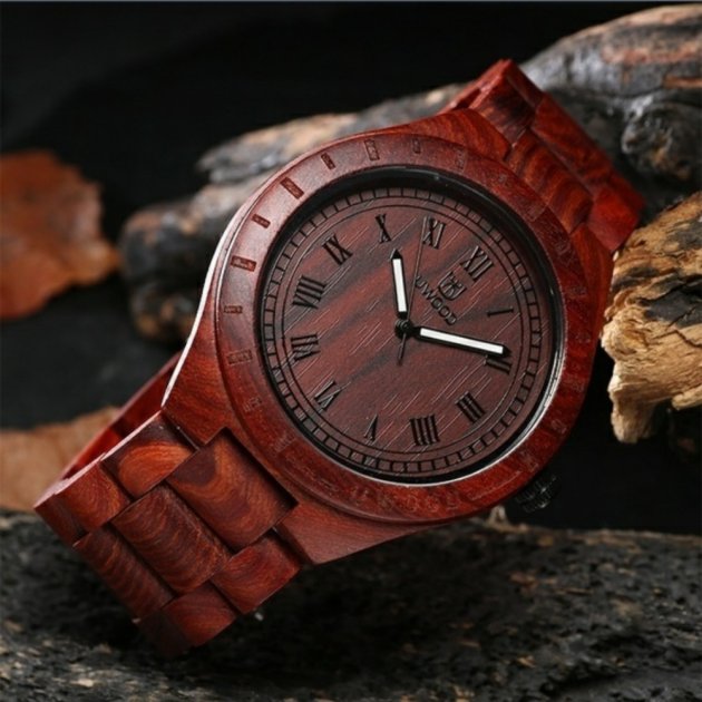 Годинник Uwood наручний дерев'яний (коричневий) - 13750 large popup