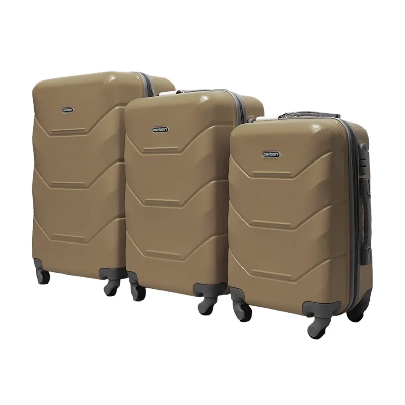 Валіза Carbon 147C Золотий Комплект валіз large popup