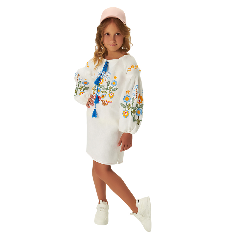 Вишита сукня Ukrglamour для дівчинки Любіть Україну 1, 122 (UKR-0238) large popup