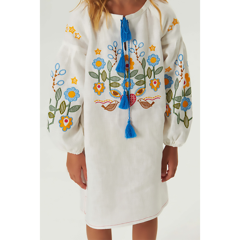 Вишита сукня Ukrglamour для дівчинки Любіть Україну 1, 134 (UKR-0238) large popup