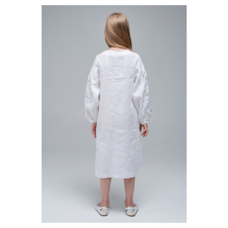 Вишиванка Ukrglamour, для дівчинки  вишита сукня White/Трійця, р.110 (UKR-0228) large popup