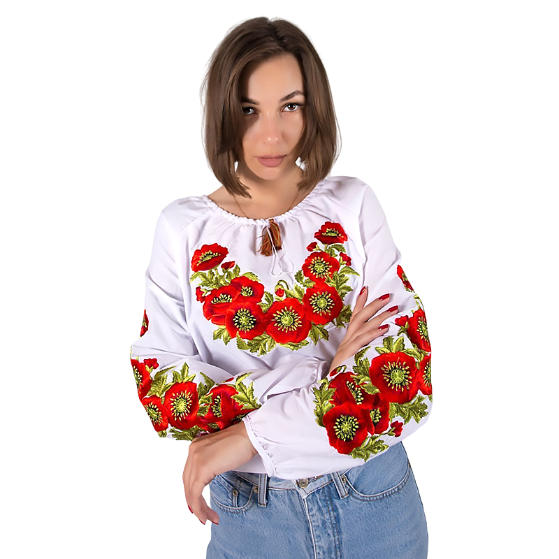 Вишиванка Жіноча машинна робота, батист, р. 3XL VZHMK84 large popup