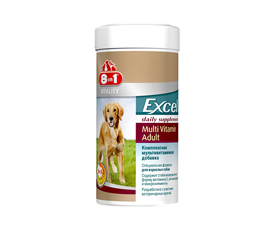 Вітаміни 8в1 Exel Multi Vit для дорослих собак 70 пігулок (23513) - 5669 large popup