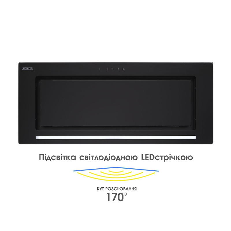 Витяжка кухонна ELEYUS INTEGRA 1200 LED 70 BL large popup