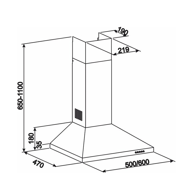 Витяжка кухонна ELEYUS KLEO 470 60 BR large popup