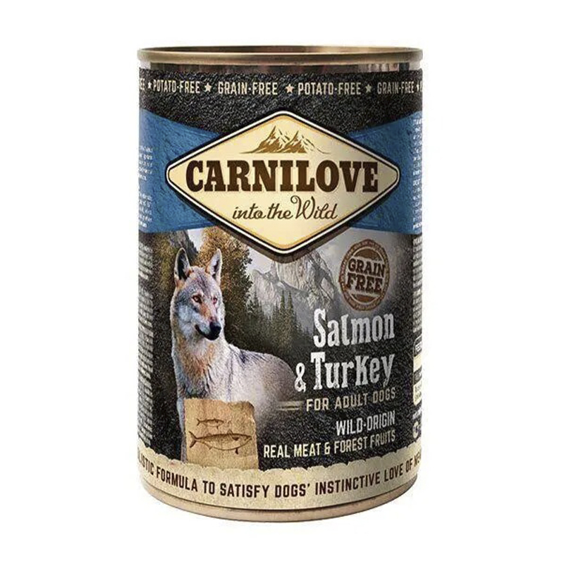 Вологий корм для собак Carnilove Salmon & Turkey 400 г (лосось та індичка) large popup