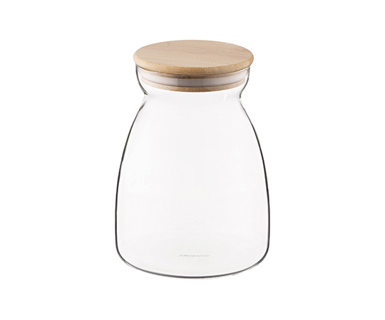 Ємність скляна Ardesto Fresh Hourglass з бамбуковою кришкою, 1100мл (AR1311BH) - 17373 large popup