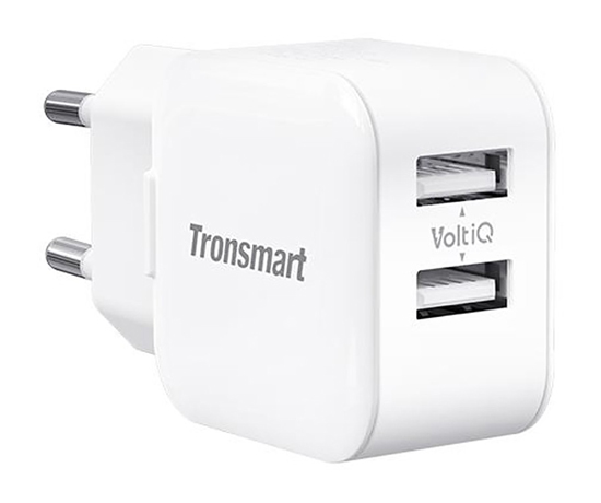 Зарядний пристрій Tronsmart W02 Dual Port USB Wall Charger White (100070) large popup