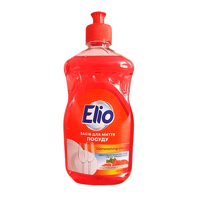 Засіб для миття посуду ELIO Сицилійський апельсин 0,5л large popup
