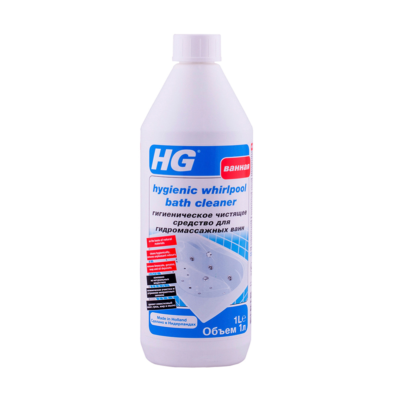 Засіб HG гігієнічний чистячий для гідромасажних ванн, 1000мл (079321)ё large popup