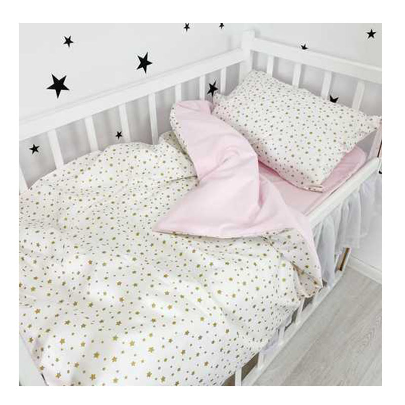 Дитяча постільна білизна Oh My Kids, "Золоті зірочки" в ліжечко для дітей 0-3 років (ПБ-109-ХПХ) МП - 30255 large popup
