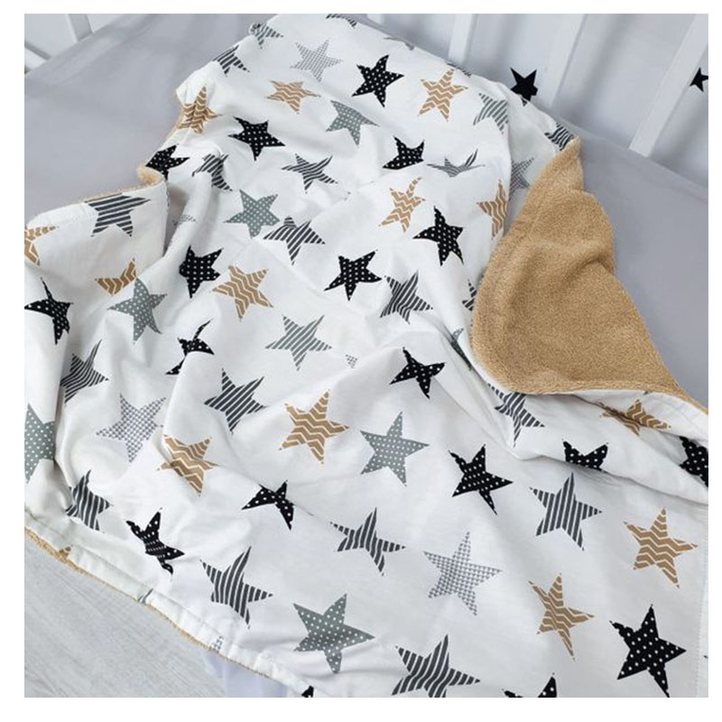 Рушник-куточок "Великі зірки" махровий для немовлят, 76*76 (ПМ-025-С) МП - 30042 large popup