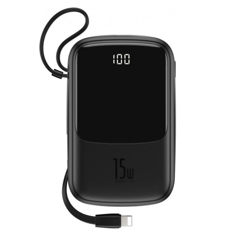 Зовнішній акумулятор Baseus Q Pow 10000mAh 15W Black (PPQD-A01) large popup