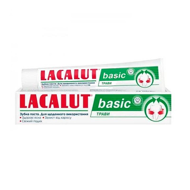 Зубна паста Lacalut Basic Трави, 75 мл large popup
