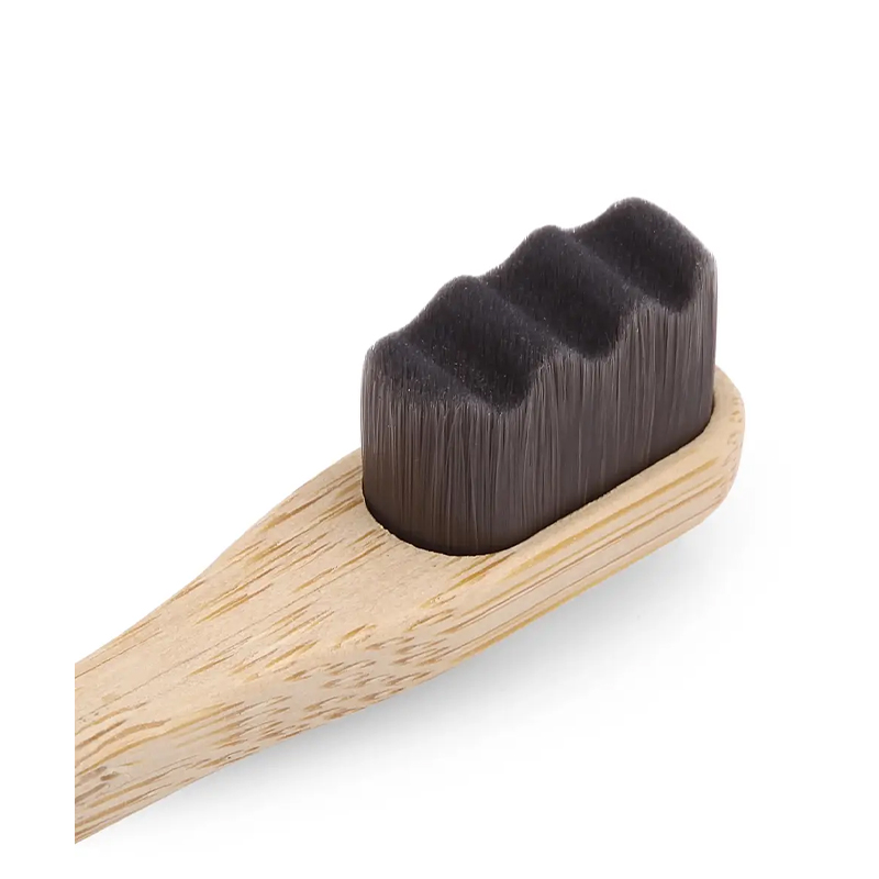 Зубна щітка нано-бамбукова ультра мʼяка темно-сіра large popup