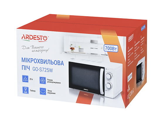 Мікрохвильова піч Ardesto GO-S725W large popup