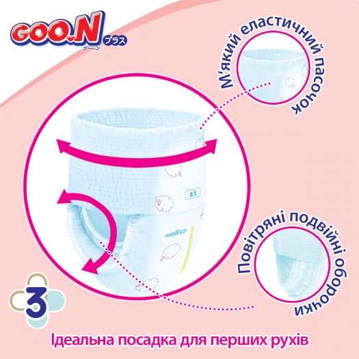 Трусики-підгузки GOO.N Plus для дітей (Big (XL), 12-20 кг) (843341) large popup