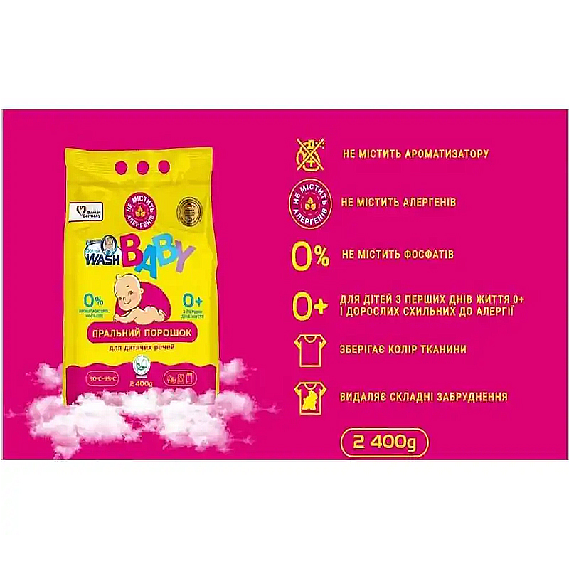 Порошок Doctor Wash Baby 2,4кг Бейбі (23737) large popup