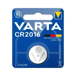 Батарейка VARTA LITHIUM CR 2016 (таблетка), 1уп (1шт) (276639)