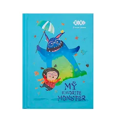 Блокнот MONSTER, А6, 64 аркушівуші, клітинка, тверда обкладинка, блакитний (ZB.12716-14)