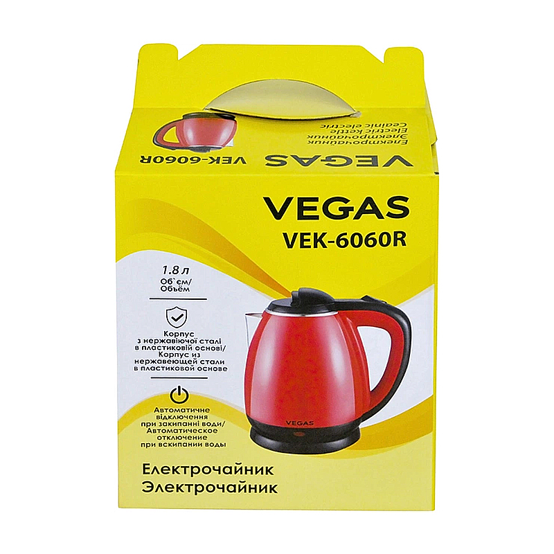 Чайник електричний VEGAS VEK-6060R large popup