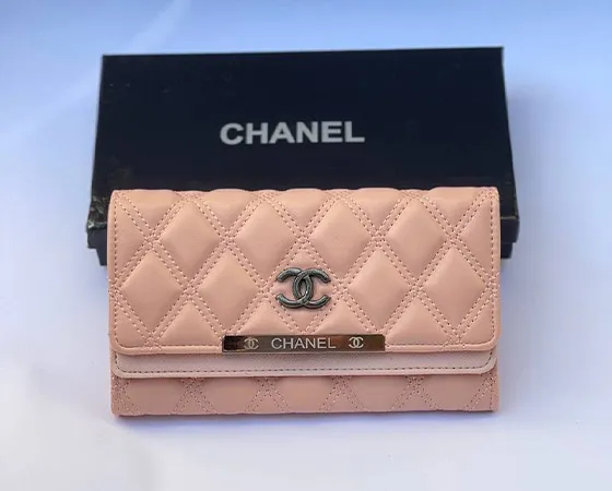 Гаманець жіночий Chanel пудра (7861)