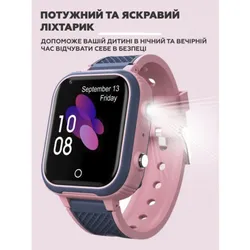 Дитячий смарт-годинник Lemfo LT21 з водонепр. корпусом, камерою, GPS, Рожевий 4G (898243)   thumbnail