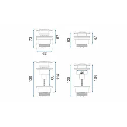 Донний клапан REA CLIK-CLAK, REA-A5216, чорний (REA-A5216) thumbnail