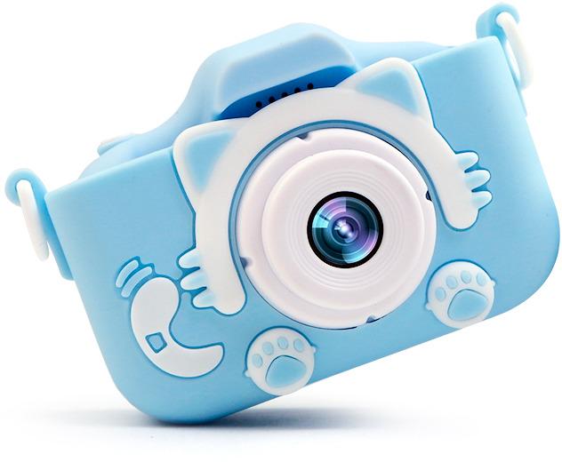 Фотоапарат дитячий цифровий відеокамера котик в чохлі Children&#039;s fun Camera ET-015 блакитний (N3280) large popup