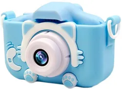 Фотоапарат дитячий цифровий відеокамера котик в чохлі Children&#039;s fun Camera ET-015 блакитний (N3280) thumbnail