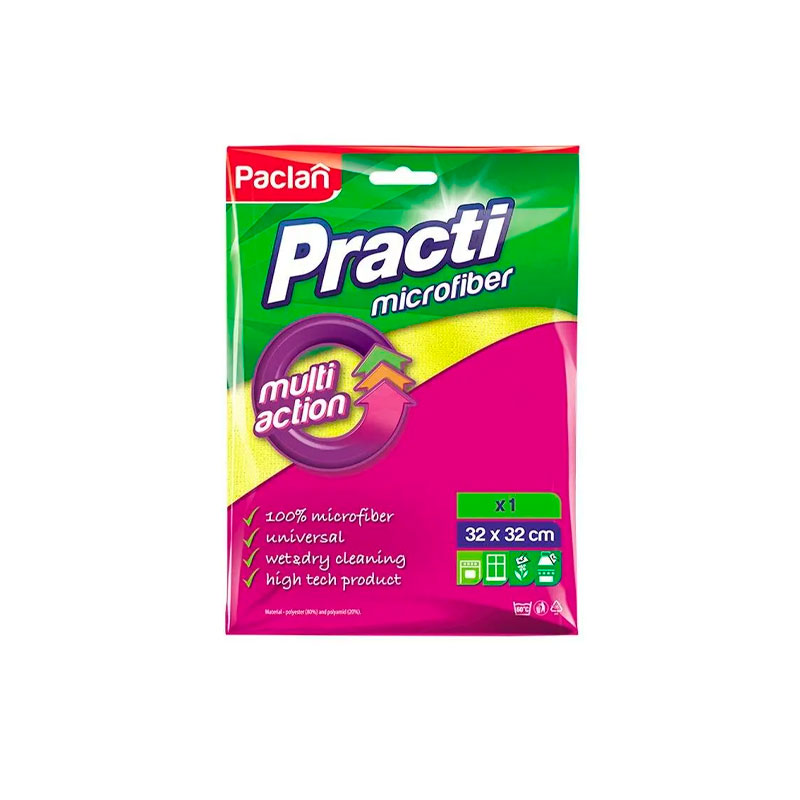 Ганчірка з мікрофібри Paclan Practi, 32х32см (310647) large popup