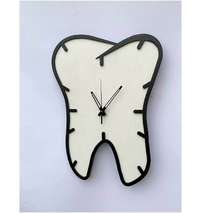 Годинник для стоматології &quot;Зуб&quot; Clock for dentist &quot;Tooth&quot;, 26х45 см large popup