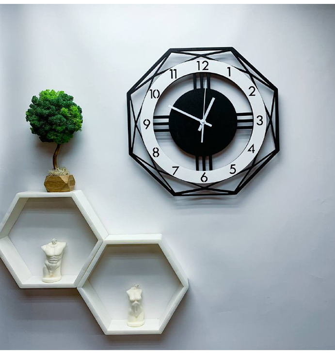 Годинник &quot;Багатокутник&quot; Clock &quot;Polygon&quot;, 30 см. large popup