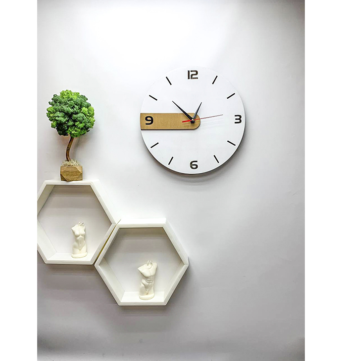 Годинник  &quot;White&quot; Clock &quot;White&quot;, 30 см. large popup