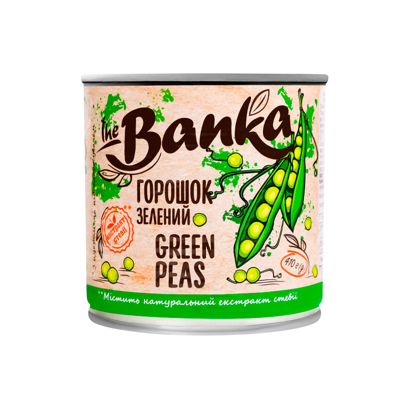 Горошок зелений ТМ &#039;the Banka&#039;, ж/б, 410 г. (783104) large popup