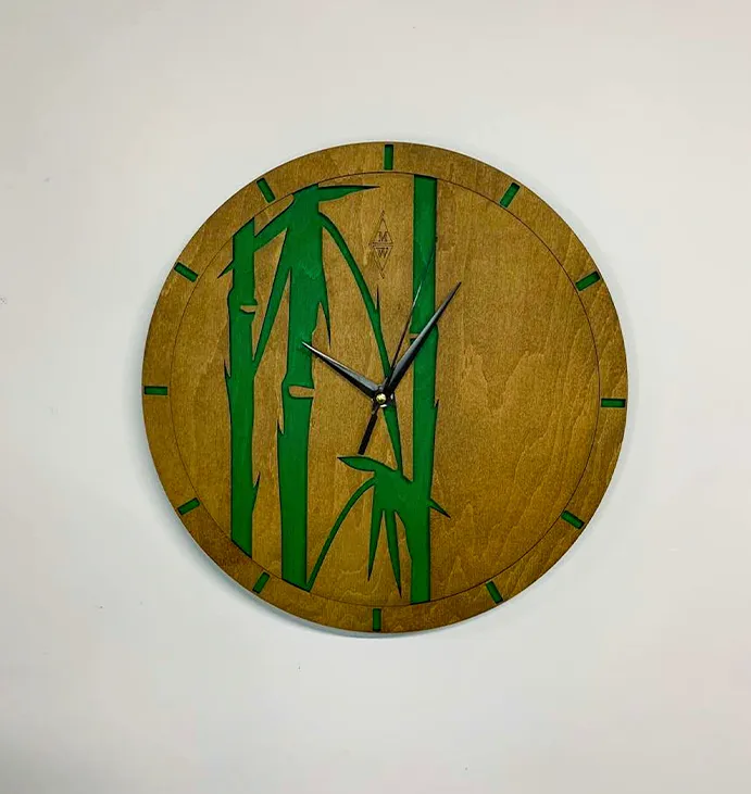 Годинник &quot;Бамбук&quot; Clock &quot;Bamboo&quot;, 30 см.