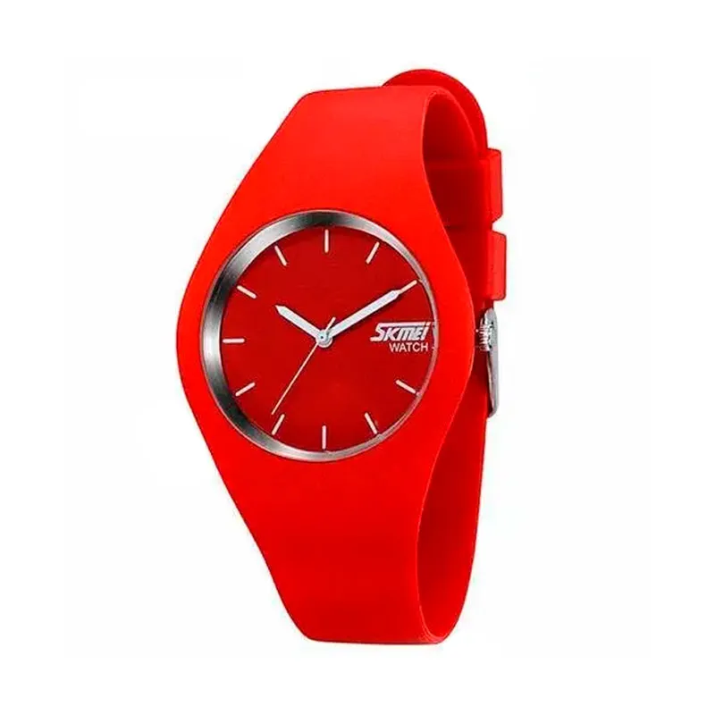 Годинник Skmei 9068 rubber червоний жіночий класичний  (9068 red)